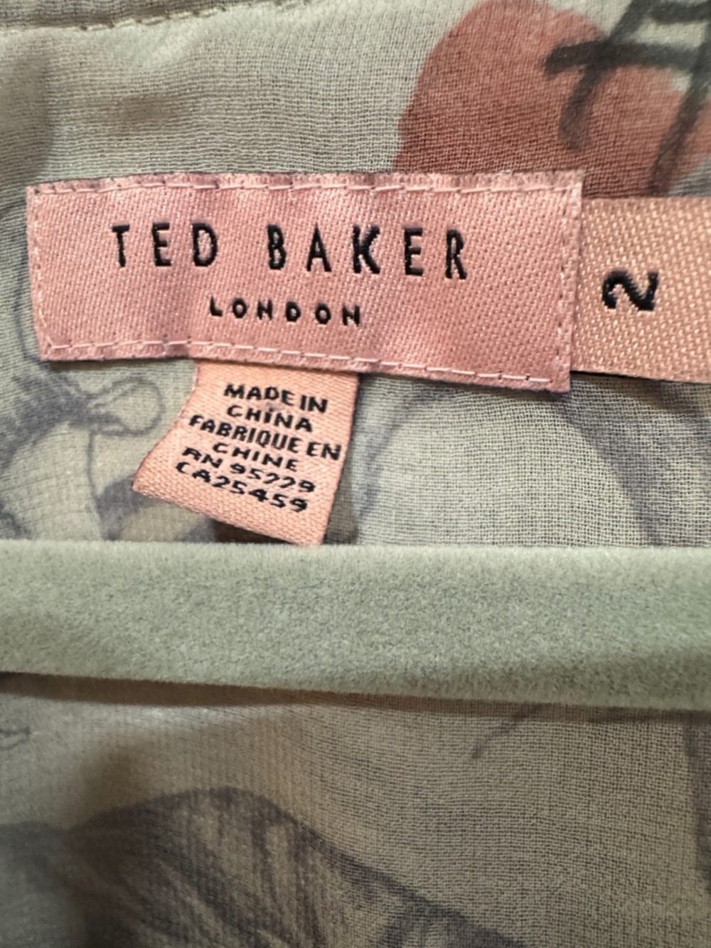 Ted Baker Cream Blouse with Floral & Bird Print - Picture 3 of 5